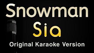 Snowman - Sia (Karaoke Songs With Lyrics - Original Key)