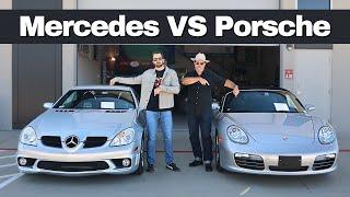 Mercedes SLK 55 vs Porsche Boxster S- Which is the Better BUDGET Convertible?