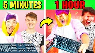 Playing Games But They Get MORE IMPOSSIBLE Every 5 Minutes! (*WE RAGE*)