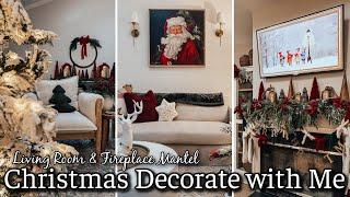 CHRISTMAS DECORATE WITH ME | LIVING ROOM HOLIDAY DECORATING IDEAS | CHRISTMAS DECORATING IDEAS 2024