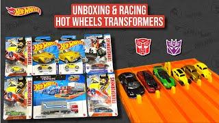 Unboxing Hot Wheels Transformers & Racing Them