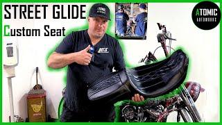 Harley Davidson Street Glide Seat Foam Modification and Custom Seat Cover.