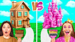 One Colored House Challenge | Rich vs Broke vs Giga Rich by Crazy DO