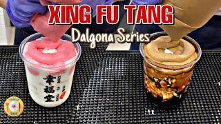 Xing Fu Tang (幸福堂) Singapore Dalgona Series - Taiwan Brown Sugar Boba Milk 黑糖珍珠鮮奶 Cafe Vlog