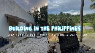 Building a Retreat in the Philippines  Skim Coating Our Deck Floor & Building Our Own Water Tank