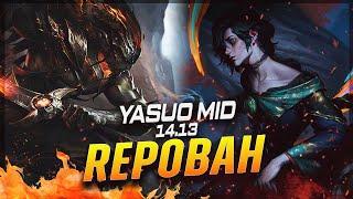 Repobah - Yasuo vs Hwei MID Patch 14.13 - Grandmaster Yasuo Gameplay