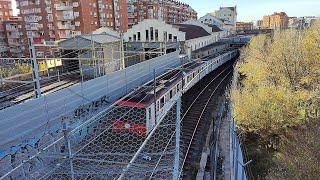 Metro de Barcelona línea 1. UT Serie 4000 y Serie 6000 de TMB por Santa Eulàlia