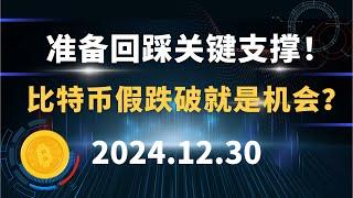 准备回踩关键支撑！比特币假跌破就是机会？12.30 比特币 以太坊 LTC 行情分析！