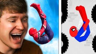 Reacting to FUNNY SPIDERMAN Dismounting Fails!