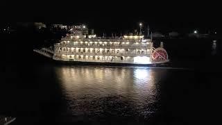 GEORGIA QUEEN NIGHTTIME - ship spotted at Savannah GA