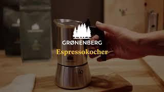 Grønenberg Edelstahl Espressokocher | Induktion geeigneter Mokkakocher