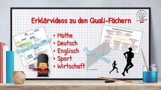 Herzlich willkommen auf "Ich schaffe den Quali!" - Erklärvideos zu den Quali-Fächern ( QA Bayern)