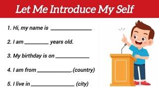 Self Introduction in English || 10 Lines SelfIntroduction in English ||  About myself || My Self