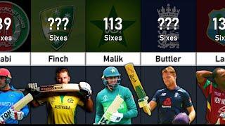 Most Sixes in ODI Cricket |  Data Tuber
