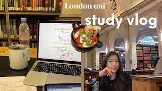 exam week vloglots of studying and cooking, london uni diaries