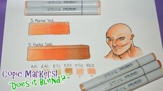 "DOES IT BLEND?" Copic Markers! (Blend Test Tutorial) (Skin tone colors)