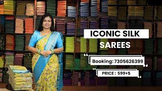 Iconic silk sarees @ 599+$ | Booking: 7305626399 | www.dsrsarees.com