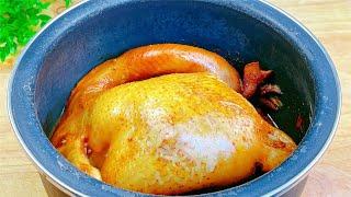 RICE COOKER HACKS –  Whole "Roast"  Chicken Recipe  Lazy version rice cooker baked chicken ！。