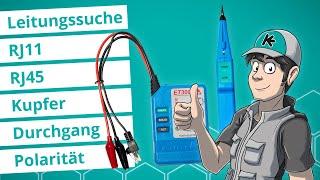 Einfache Leitungssuche mit KE301: Leitungsverfolgung, Adernpaaridentifizierung und Durchgangsprüfung