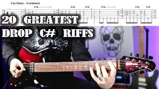 20 Greatest DROP C#/Db Guitar Riffs | +Tab