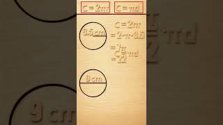 Using the circumference of a circle formula #shorts #mathematics #educational #learn #school #math