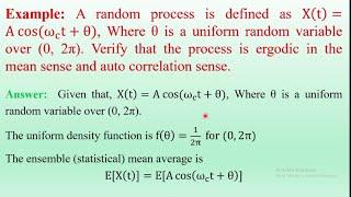 PTSP#Problem on Ergodic Random Processes (ERP)#Mean_ERP#Autocorrelation_ERP