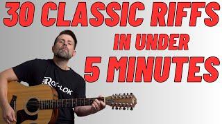 30 Classic 12-String Riffs in Under 5 Minutes?