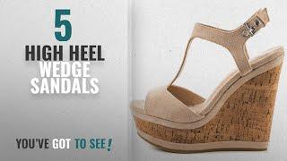 Top 5 High Heel Wedge Sandals [2018]: MERUMOTE Women's Wedges Sandals High Platform Open Toe Ankle