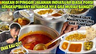 MAKAN DI PINGGIR JALANAN INDIA!PORSI LENGKAP,BUANYAK!HARGA MURAH KALI!YG JUALAN SUAMI ISTRI