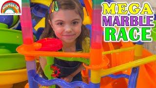 Katie builds a MEGA Marble Race | STEM activity for kids