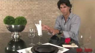 Style at Home Magazine - How-to video: Napkin folding