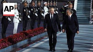Putin arrives in Uzbekistan on the third foreign trip of his new term