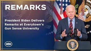 President Biden houdt toespraak op de Gun Sense University van Everytown