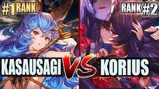 GBVSR  Kasausagi (Ferry) vs Korius (Nier)  High Level Gameplay