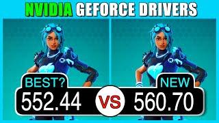 Best NVIDIA driver for Fortnite, CS 2, Valorant...? - 552.44 vs 560.70 | 2024