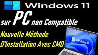 INSTALLER WINDOWS 11 SUR UN ORDINATEUR NON COMPATIBLE (méthode avec invite de commande  cmd )