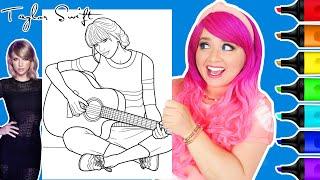 Coloring Taylor Swift Playing Guitar Coloring Page | Ohuhu Art Markers