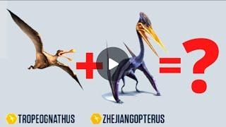 Tropeognathus + Zhejiangopterus = ? | Hybrid Fight Eat Pet Angry Jurassic World The Game Full HD
