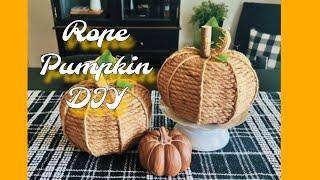 Rope pumpkins diy