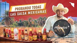 Probando todas las salsas Mexicanas