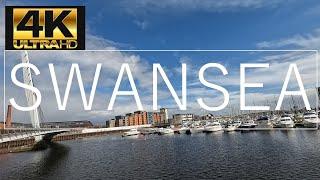 SWANSEA, WALES - UNITED KINGDOM [1 Hour Walking Tour in 4K]