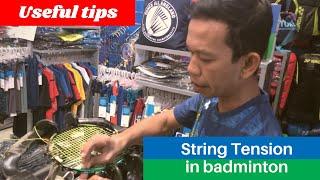 Badminton Racket String Tension