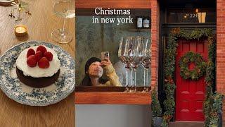 Christmas in NYC Hamburg Steak, Chocolate Fudge Cake Truffle Ravioli. Home Restaurant Week!