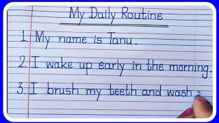 10 lines on my daily routine essay writing/my daily routine 10 lines essay