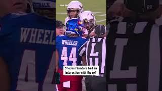 Shedeur Sanders' interaction with an official after he was sacked against Kansas #shorts