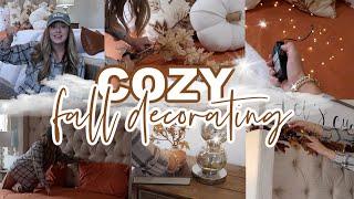 2024 FALL DECORATE WITH ME | COZY RUSTIC GLAM DECOR | FALL CLEAN AND DECORATE | Lauren Yarbrough