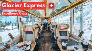 World’s Most Beautiful & Luxurious Snow Train Ride! Glacier Express Excellence Class |Switzerland 