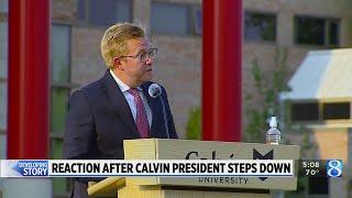 Calvin community reacts after president steps down