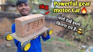 Make powerful gear motor car  | AK technical amrit | Summer experiment