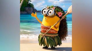 Minions Sing Moana How Far I'll Go -AI Crossover! #minions #youtubekids #howfarillgo #moana #maui